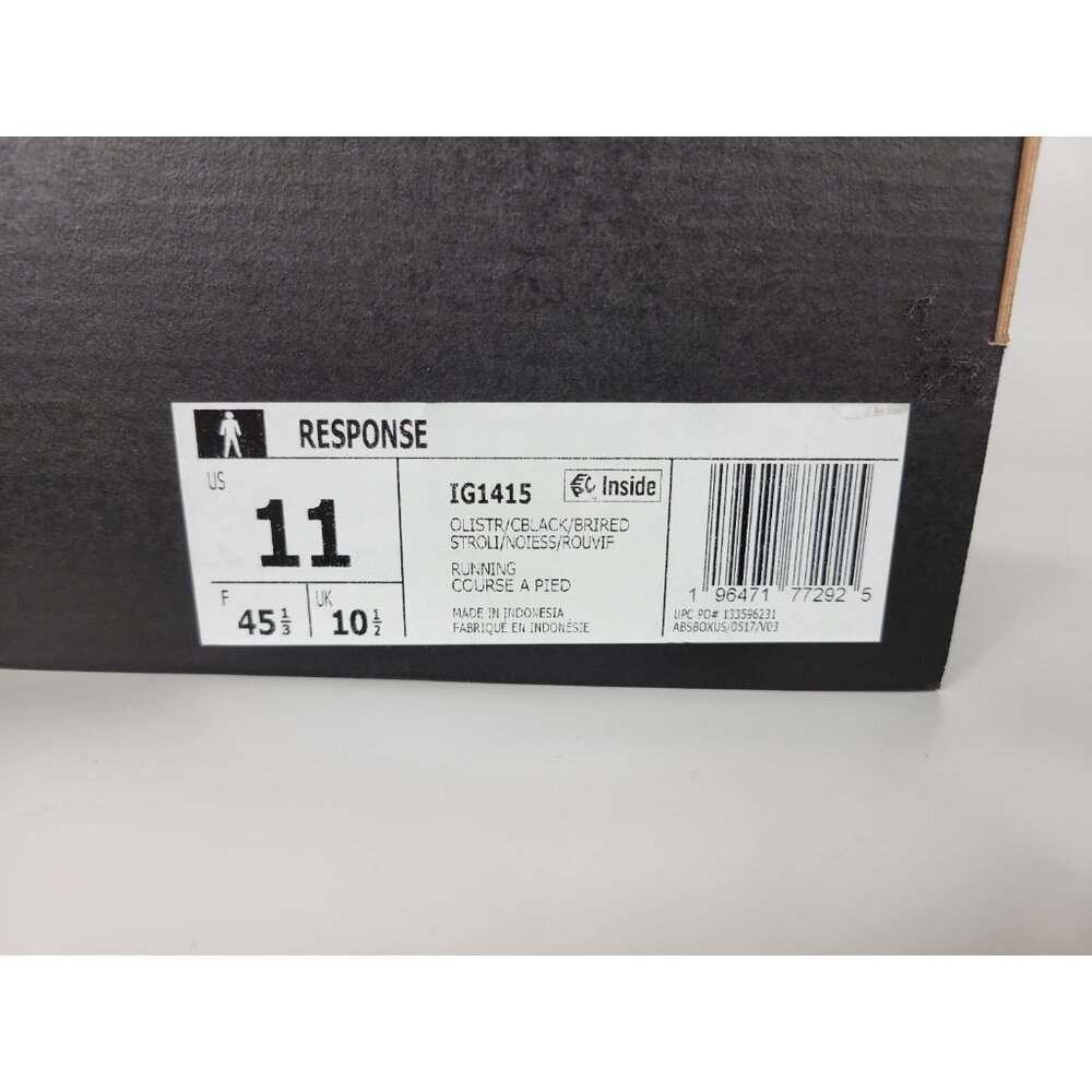 Adidas Response Athletic Shoes Sneakers Mens Size 11 Green Black White IG1415 - Picture 2 of 10